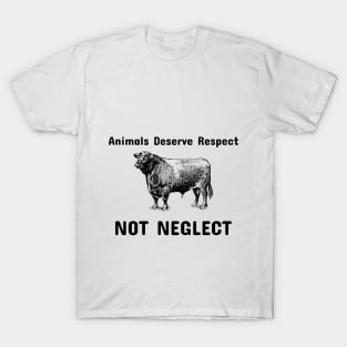 Animals Deserve Respect Not Neglect- Animal Abuse T-Shirt